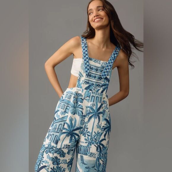 FARM Rio Printed Overalls NWT - Picture 3 of 9
